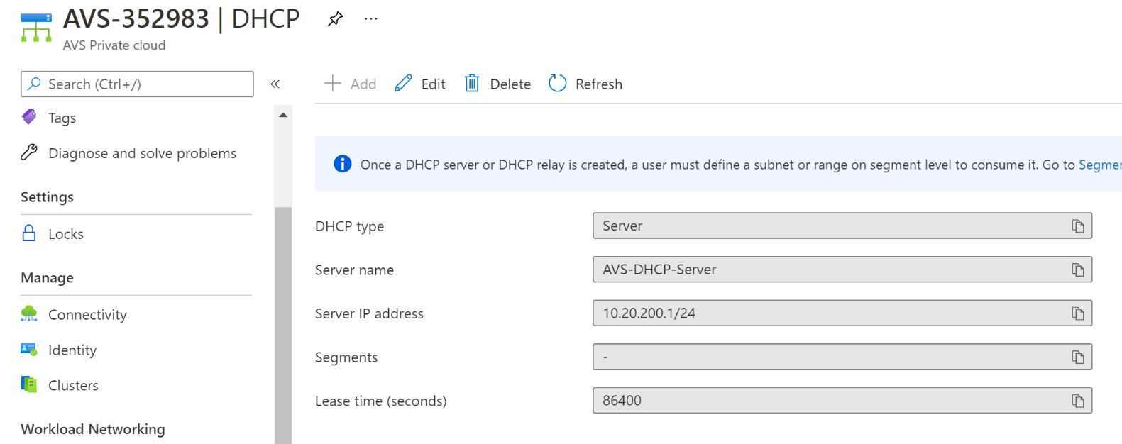 dhcp configuration